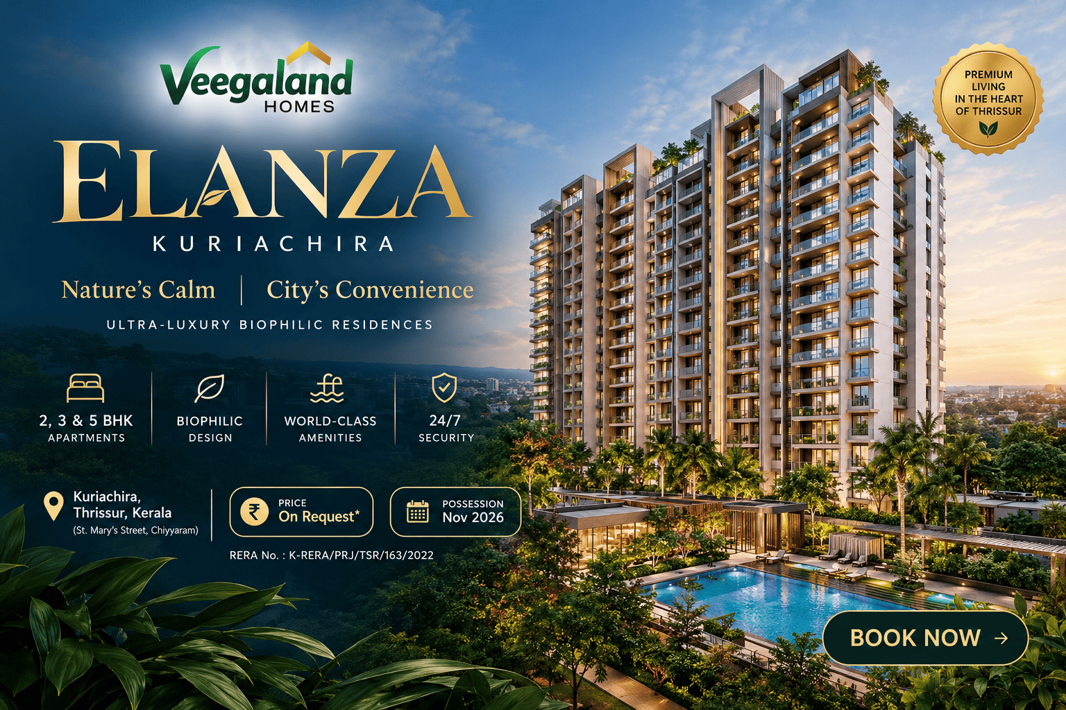 Veegaland Elanza Kuriachira - Ultra-Luxury Apartments Thrissur